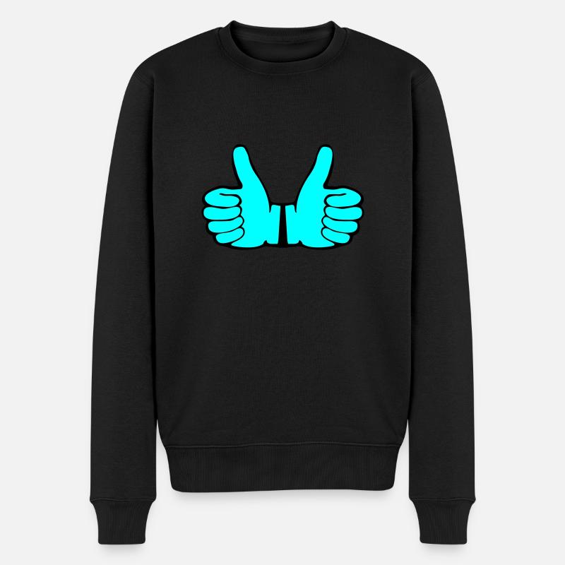 Like Hands - Männer Premium Bio Pullover - Schwarz