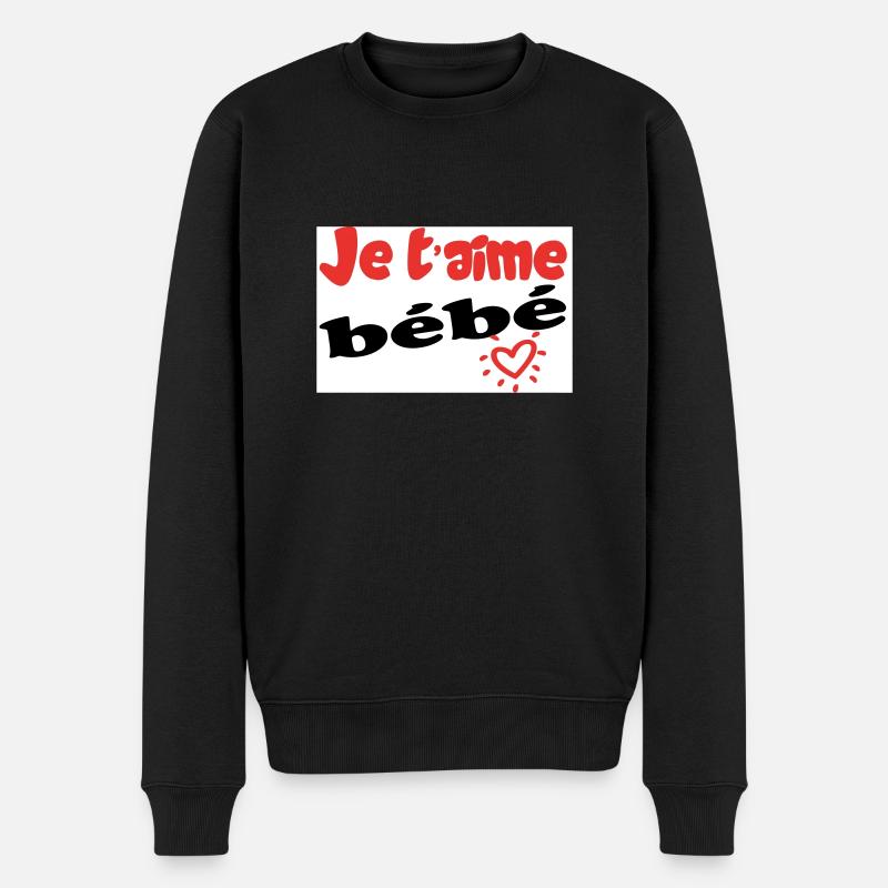 Je taime bébé - Pull Premium bio Homme - noir
