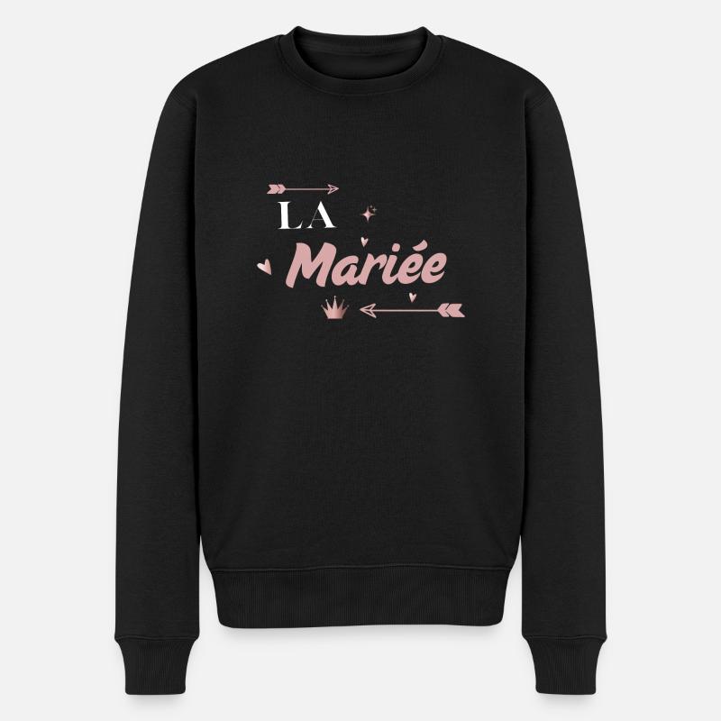 la mariée rose flèche - Pull Premium bio Homme - noir