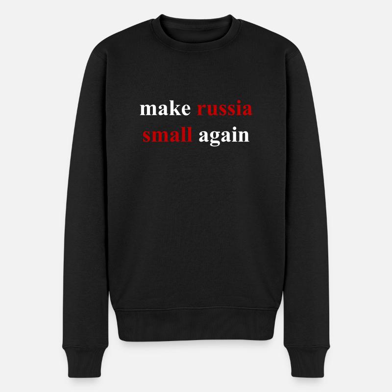 make russia small again - Männer Premium Bio Pullover - Schwarz