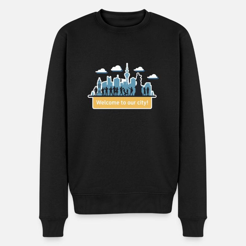TOURISTE - Pull Premium bio Homme - noir