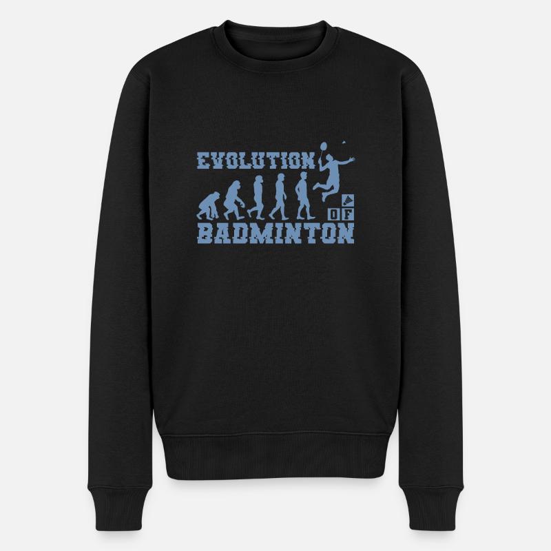Badminton Evolution Silhouette - Men's Premium Organic Jumper - black