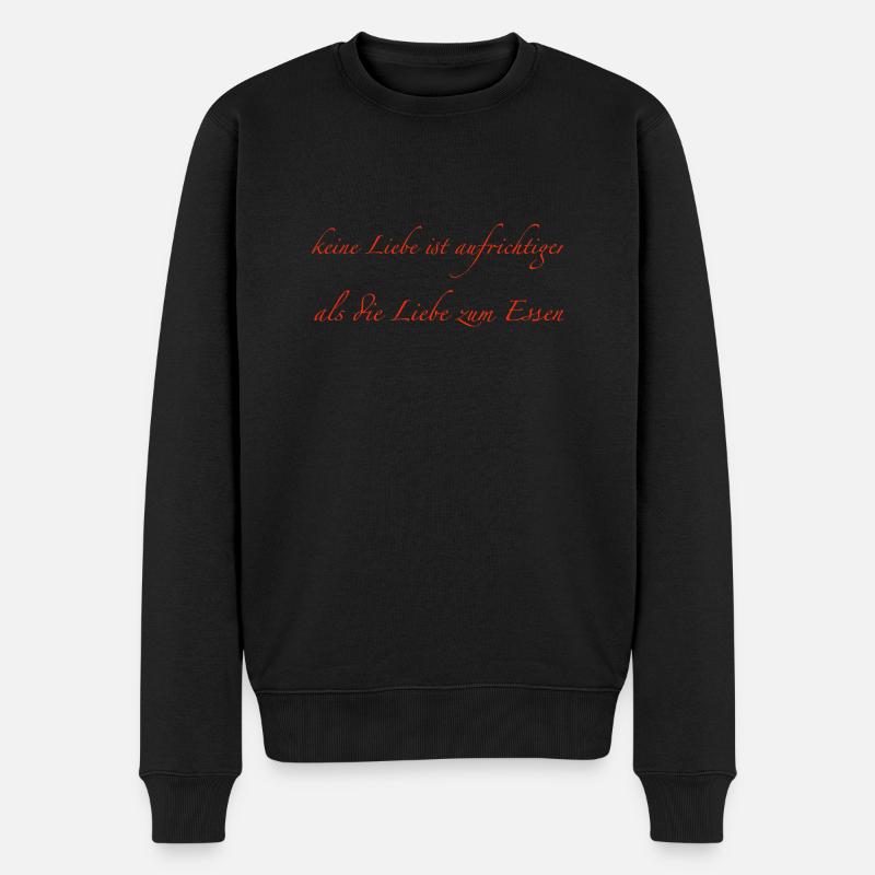 keine Liebe - Männer Premium Bio Pullover - Schwarz