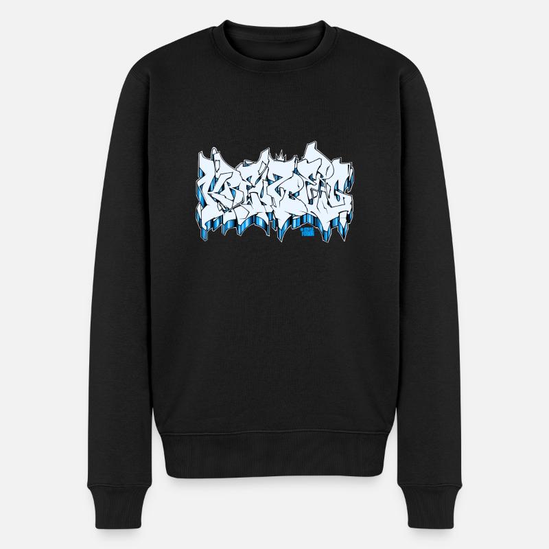 Kreuzberg Eisblau SF - Männer Premium Bio Pullover - Schwarz