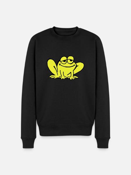 Frosch - Männer Premium Bio Pullover - Schwarz
