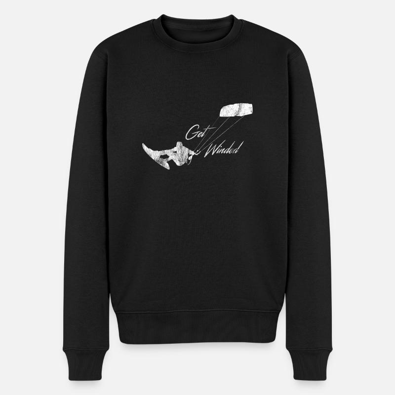 Kitesurf Kitesurf Kitesurf Cadeau Rétro - Pull Premium bio Homme - noir