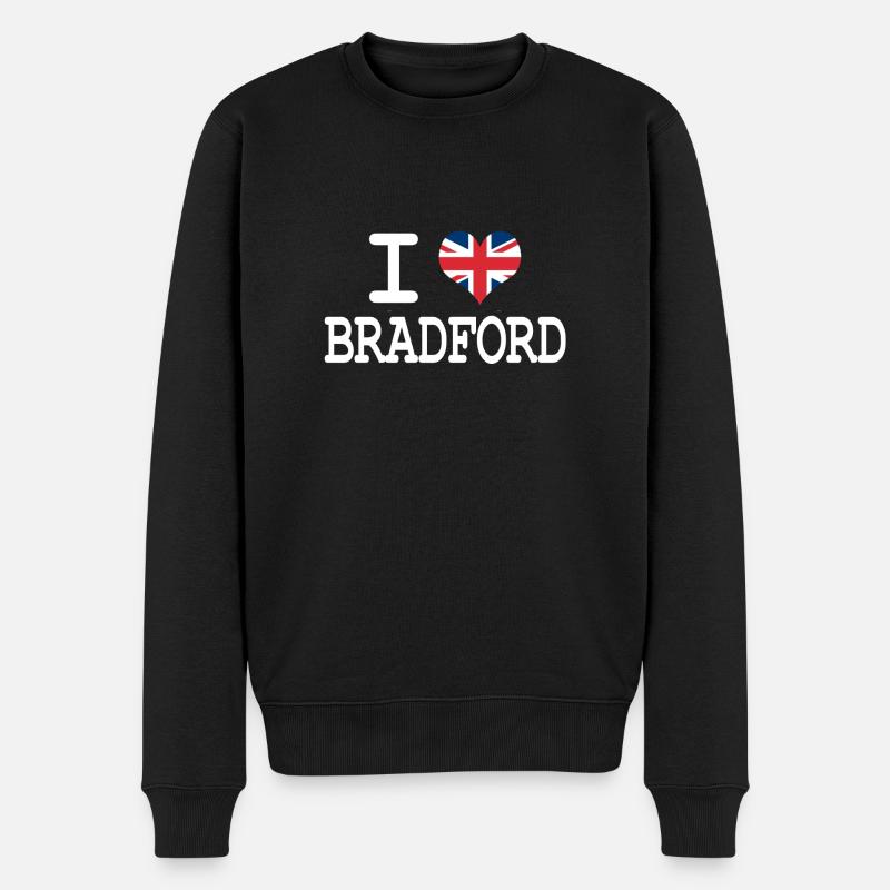 j'aime Bradford - Pull Premium bio Homme - noir