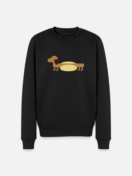Hot-Dog - Männer Premium Bio Pullover - Schwarz