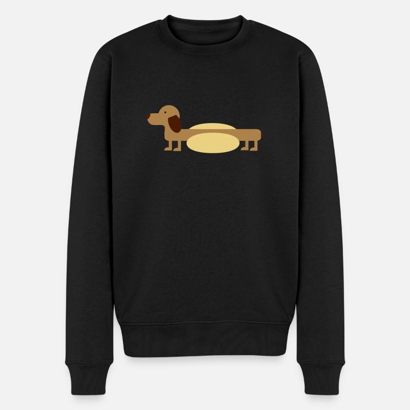 Hot-Dog - Männer Premium Bio Pullover - Schwarz
