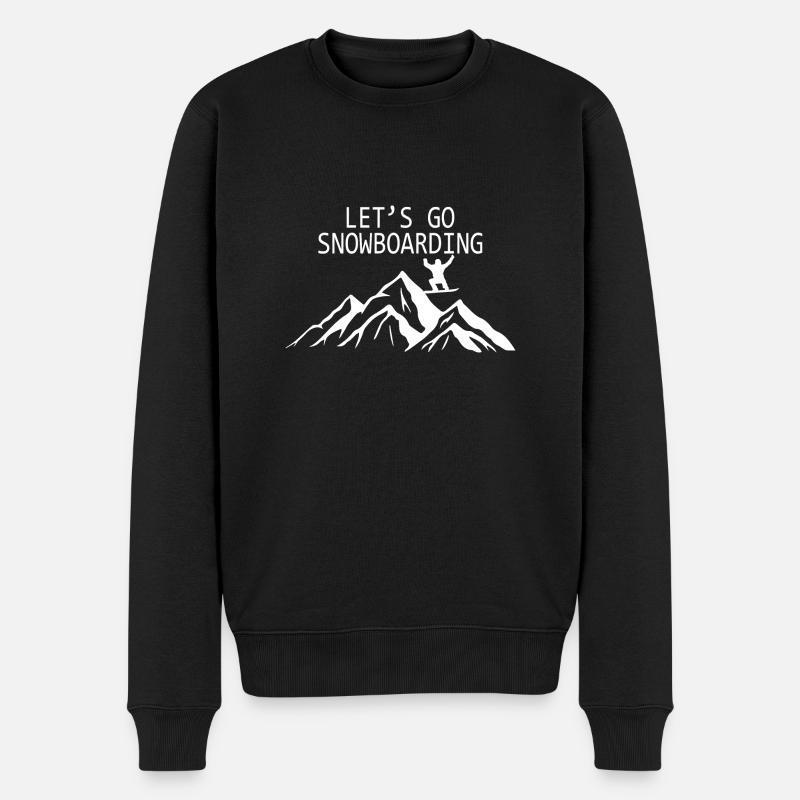Snowboard Snowboarder - Männer Premium Bio Pullover - Schwarz