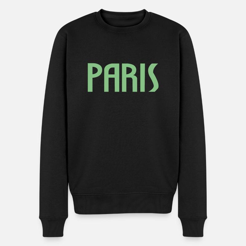 Paris - Männer Premium Bio Pullover - Schwarz