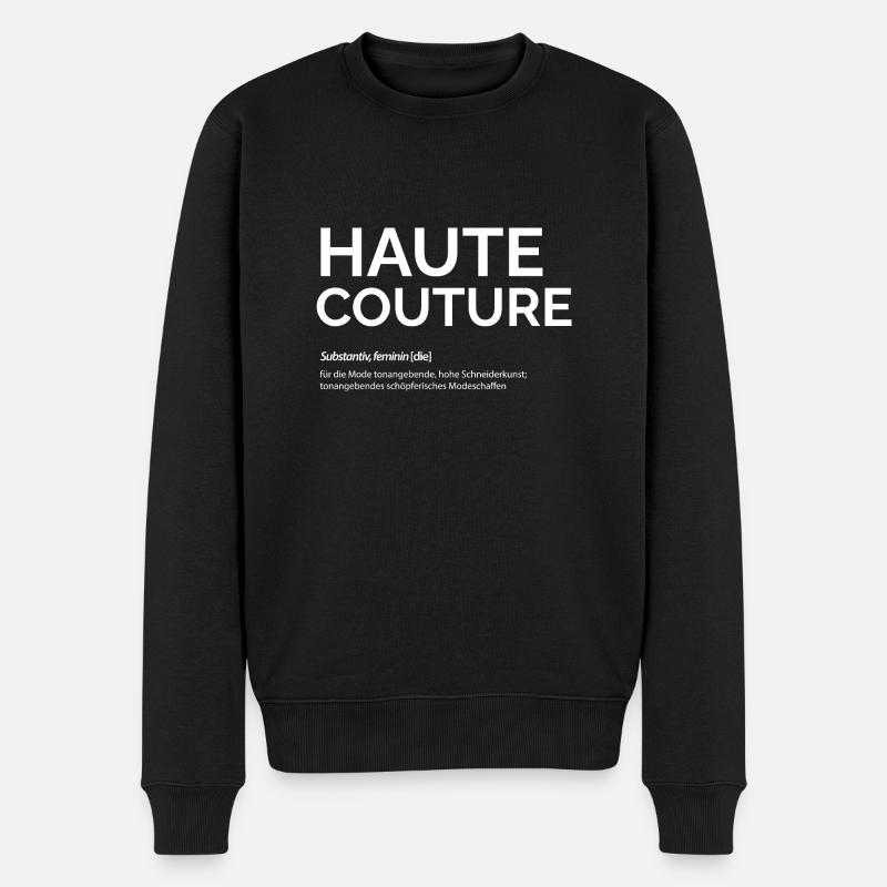 Haute Couture - Männer Premium Bio Pullover - Schwarz