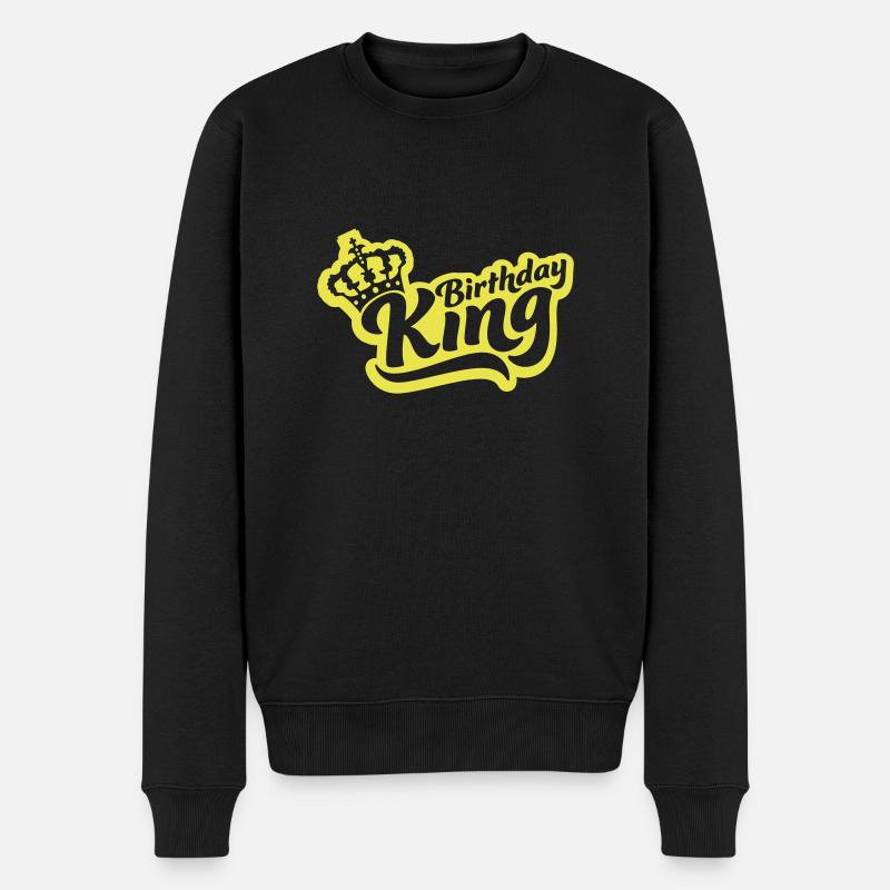 Logo Citation Anniversaire Roi - Pull Premium bio Homme - noir