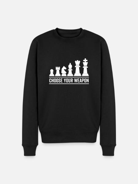 Wähle dein Waffenschach - Männer Premium Bio Pullover - Schwarz