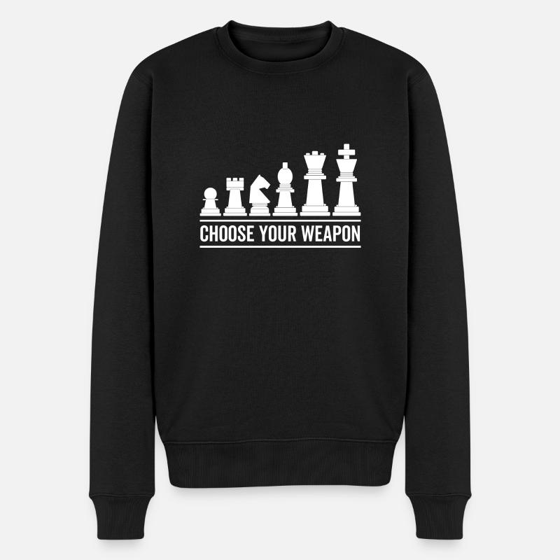 Choisissez votre arme Échecs - Pull Premium bio Homme - noir