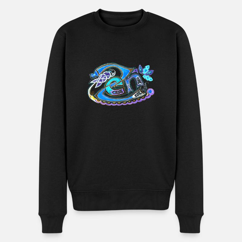 zen sans fond sans tour inverse2 - Pull Premium bio Homme - noir
