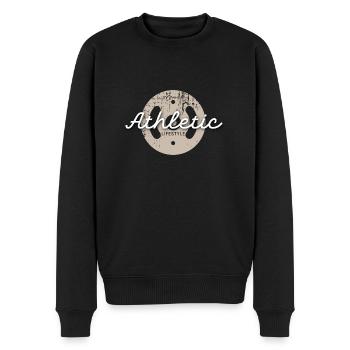 Athletic Lifestyle - Männer Premium Bio Pullover - Schwarz - Vorne - Nico (187cm)