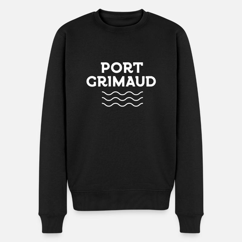 Port Grimaud - Pull Premium bio Homme - noir