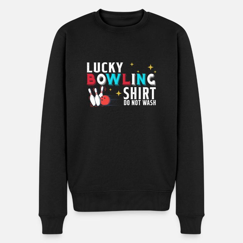 Bowling Ne pas laver C’est mon Bowling chanceux - Pull Premium bio Homme - noir