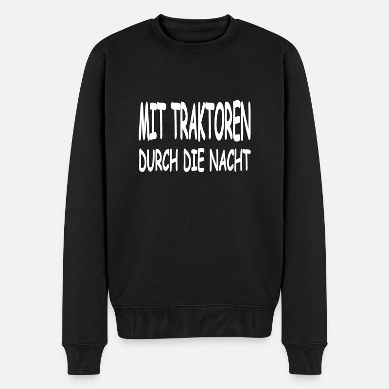 Traktor - Männer Premium Bio Pullover - Schwarz