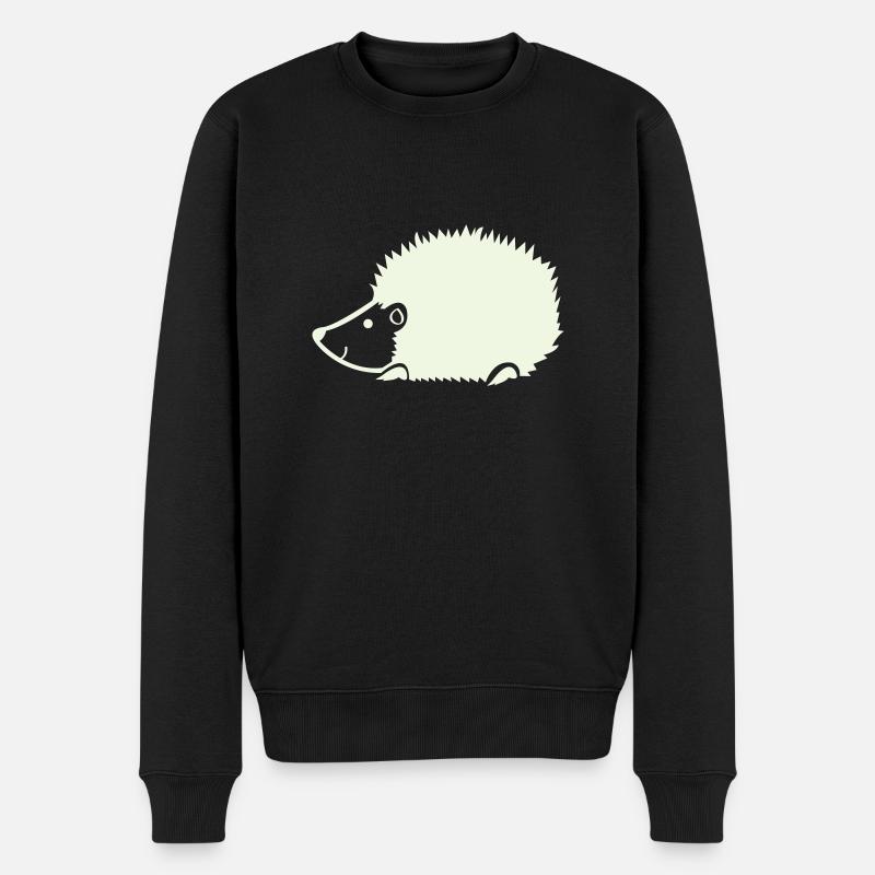 igel - Männer Premium Bio Pullover - Schwarz