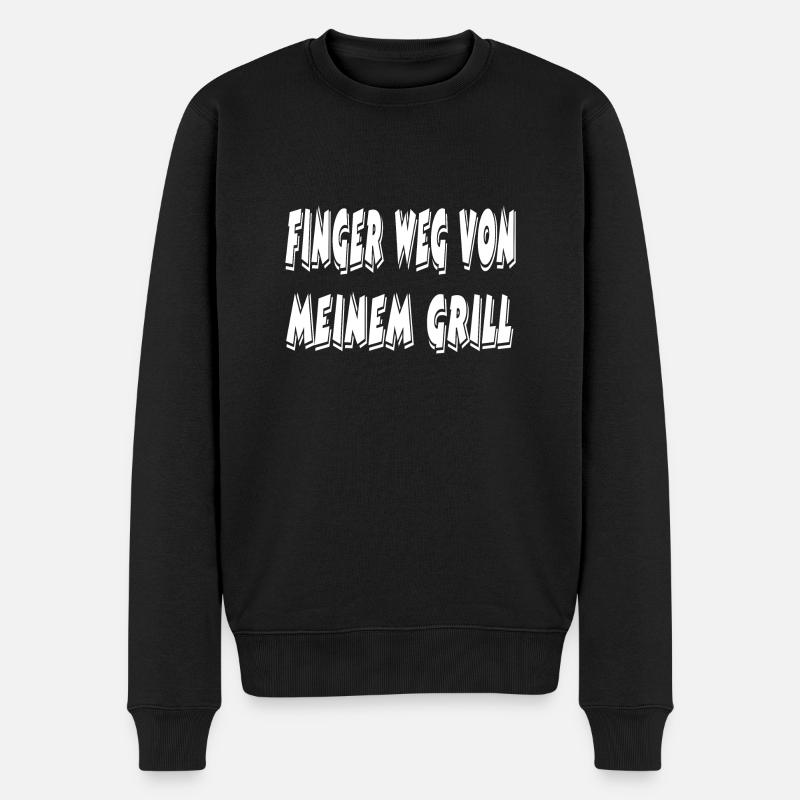Grillen - Männer Premium Bio Pullover - Schwarz