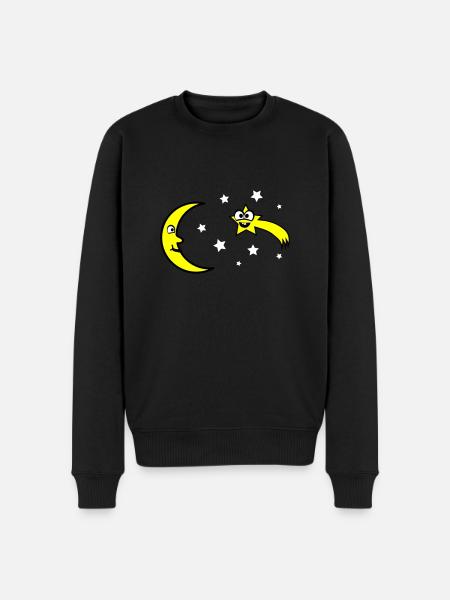 Moon and stars - Men's Premium Organic Jumper - black