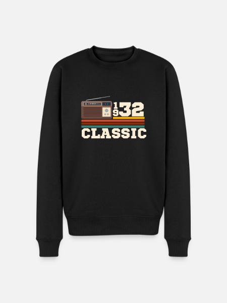 Anniversary 1932 retro classic - Men's Premium Organic Jumper - black