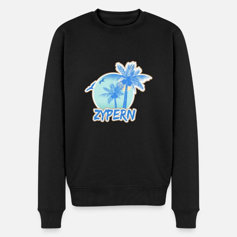 Urlaub Zypern - Männer Premium Bio Pullover - Schwarz