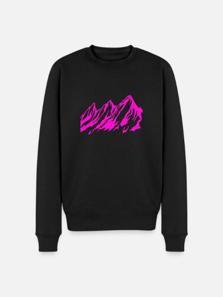 Berge - Berg - Männer Premium Bio Pullover - Schwarz