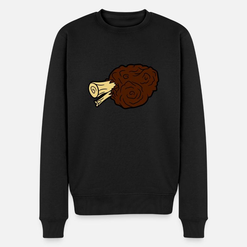 haxe schweinshaxe knochen schenkel fleisch oktober - Männer Premium Bio Pullover - Schwarz