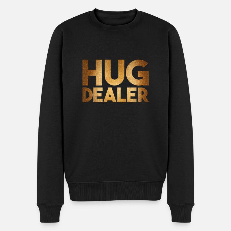 Händler umarmen - Männer Premium Bio Pullover - Schwarz