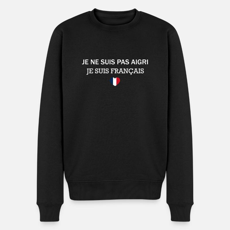 Je ne suis pas aigri je suis français - Pull Premium bio Homme - noir