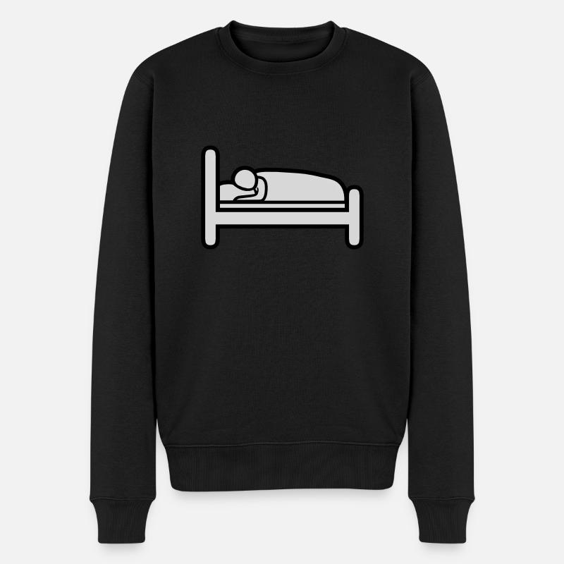 Icon Schlafen Bett - Männer Premium Bio Pullover - Schwarz