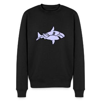 Poisson Requin Prédateur Eau Graffiti Océan - Pull Premium bio Homme - noir - Devant - Nico (187cm)
