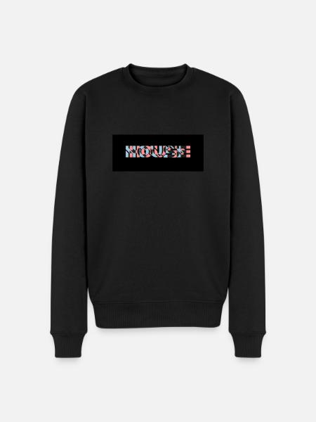 3D Effect House Logo - Men's Premium Organic Jumper - black