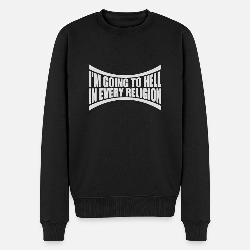 En allant en enfer - Pull Premium bio Homme - noir