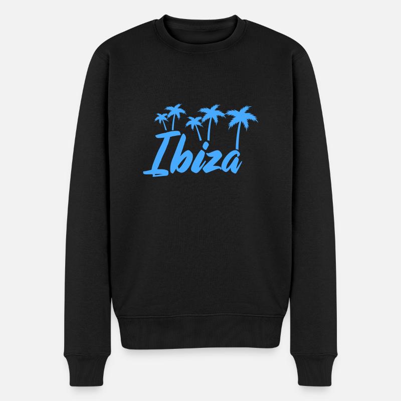 ibiza - Männer Premium Bio Pullover - Schwarz