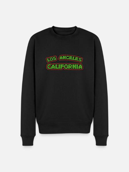 Los Angeles California - Men's Premium Organic Jumper - black