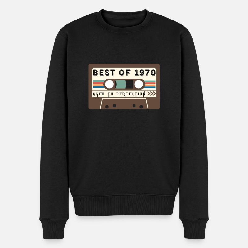 Das Beste von 1970 - Männer Premium Bio Pullover - Schwarz