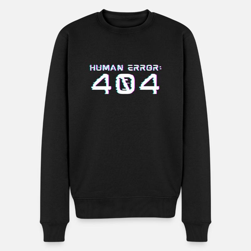 Human Error: 404 - Men's Premium Organic Jumper - black