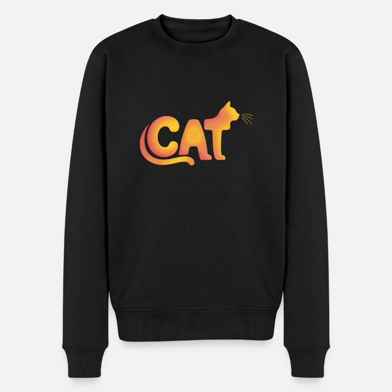 Chat - Logo de chat mignon - Pull Premium bio Homme - noir