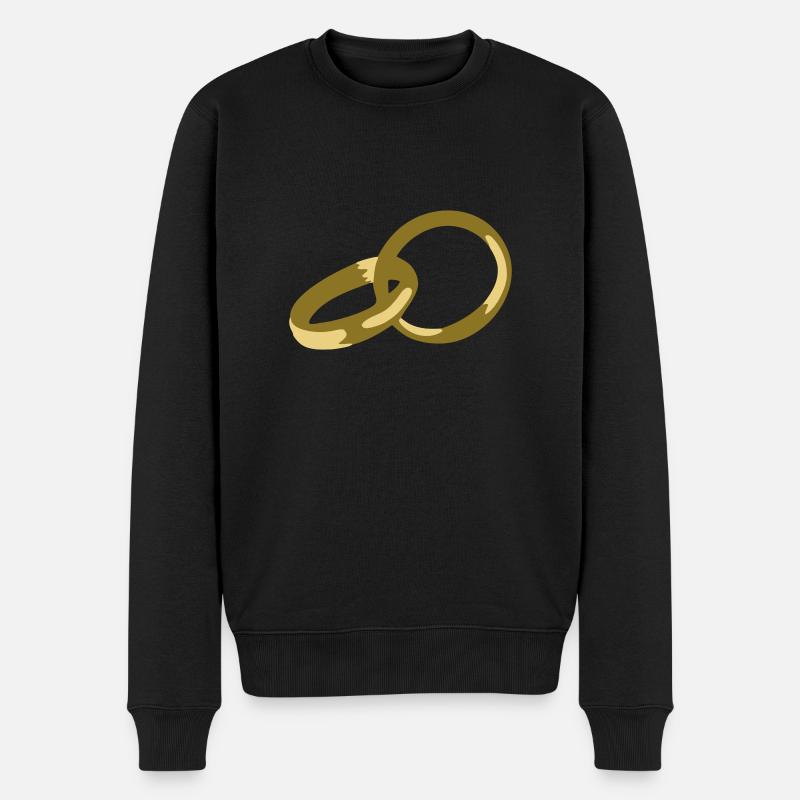 Eheringe - Männer Premium Bio Pullover - Schwarz