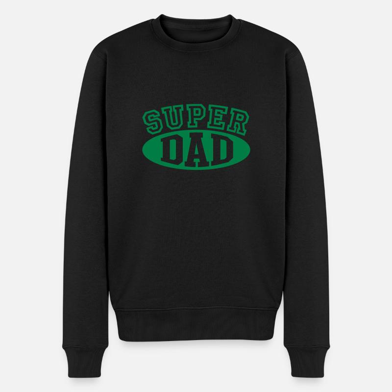 SUPER PAPA - Pull Premium bio Homme - noir