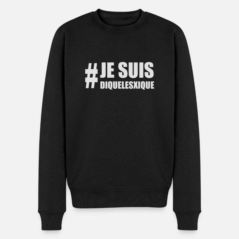 dyslexie - Pull Premium bio Homme - noir