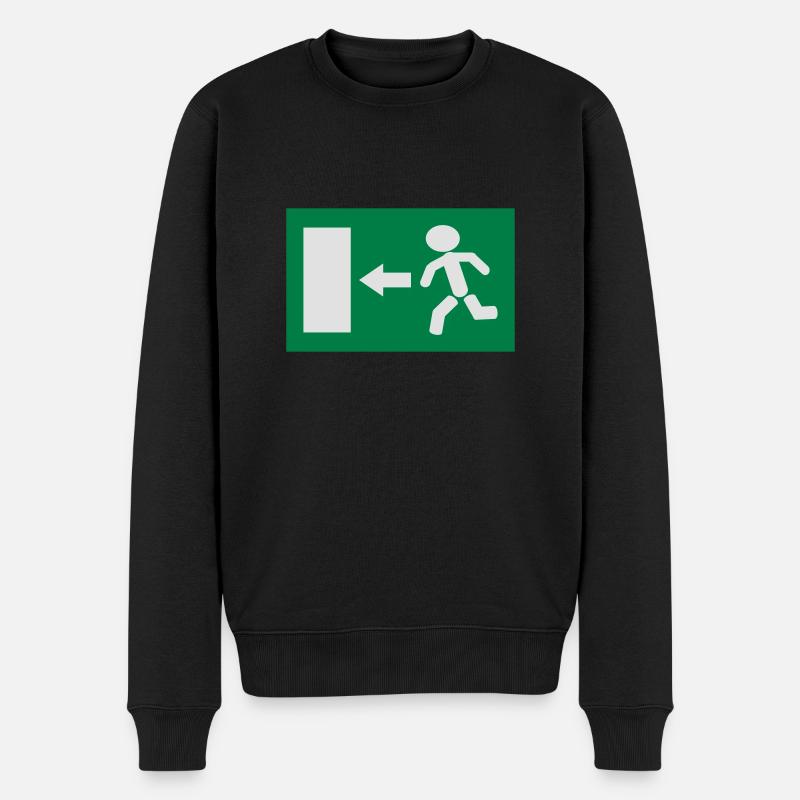 fluchtweg2 - Männer Premium Bio Pullover - Schwarz