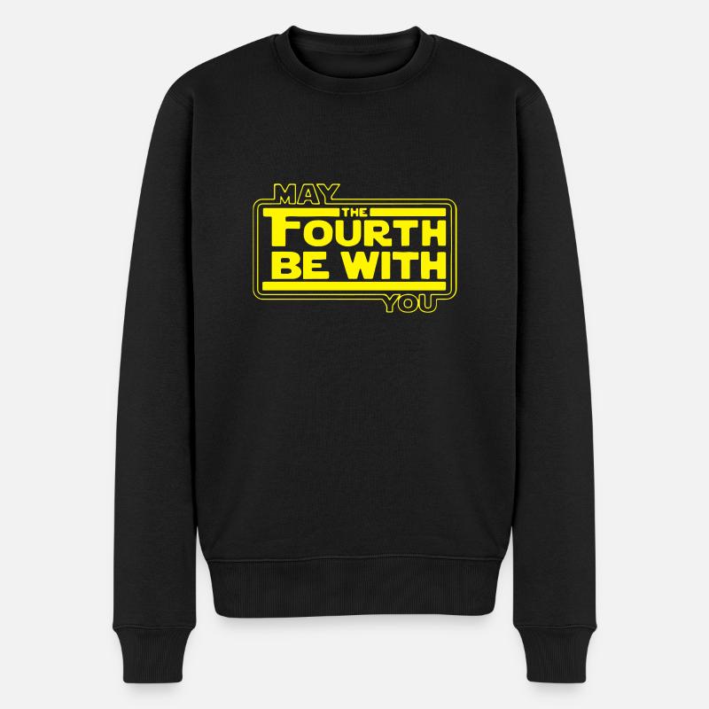 May The 4th Fourth - Männer Premium Bio Pullover - Schwarz