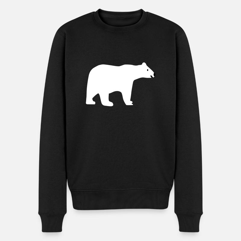 Eisbär - Männer Premium Bio Pullover - Schwarz
