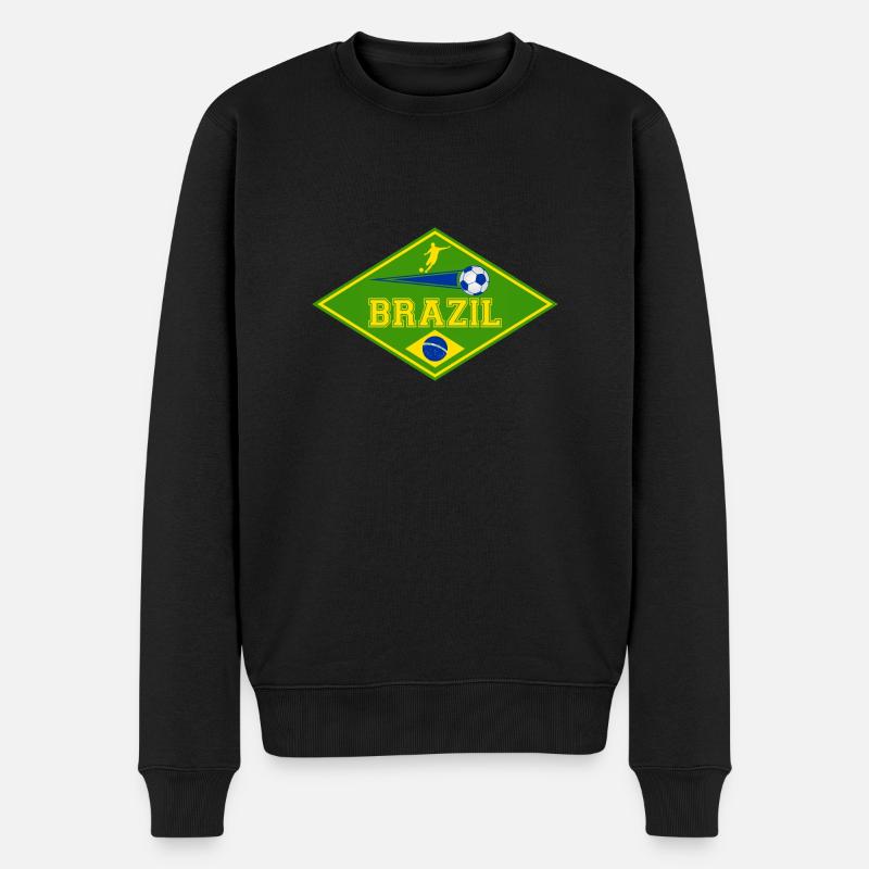 brazil sport 02 - Männer Premium Bio Pullover - Schwarz