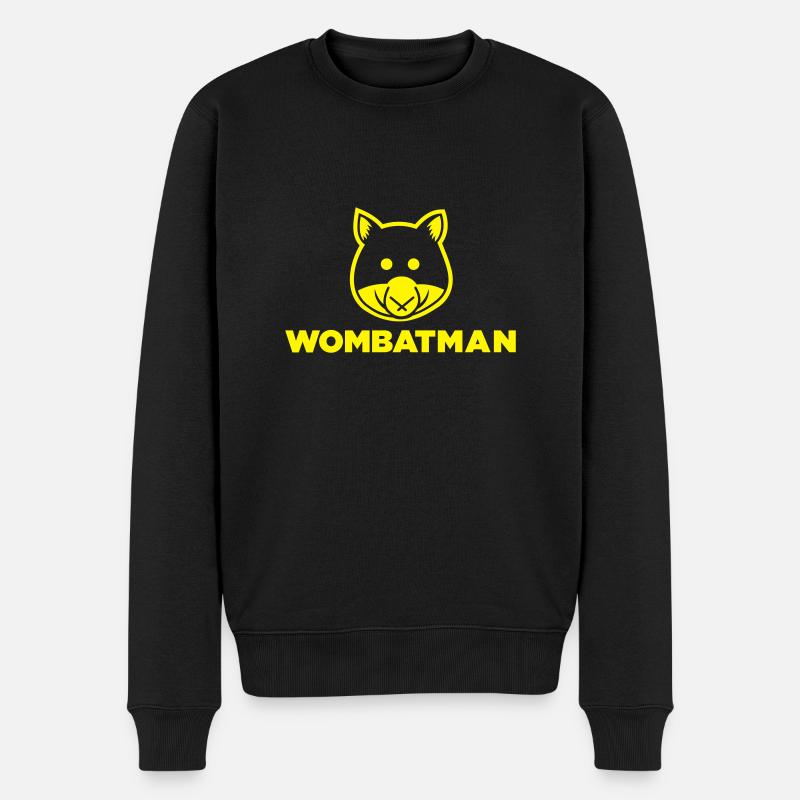 Wombatman - Männer Premium Bio Pullover - Schwarz